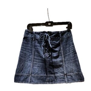 Abercrombie & Fitch lace up denim Jean skirt size 10